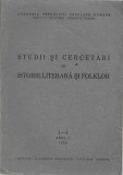 C9101N Studii și cercetări de istorie literară și folklor, 1-4/1952