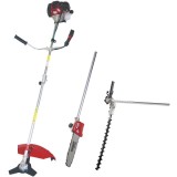 Raider RD-GBC10 + 110216 + 110272 - Motocoasa pe benzina 2 CP 255 mm 42.7 cm3 cutit metalic cu 3 dinti + Cap drujba prelungitor 250 mm + Cap trimmer g