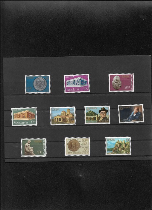 Iugoslavia 10 timbre nestampilate