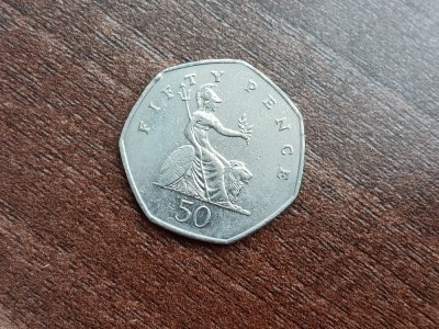 M3 C50 - Moneda foarte veche - Anglia - fifty pence - 2003 foto