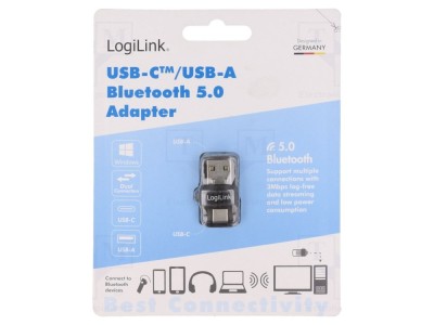 Adaptor Bluetooth 5.0 USB A/USB C 10m foto