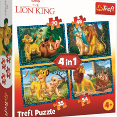 Puzzle trefl 4in1 regele leu si prietenii