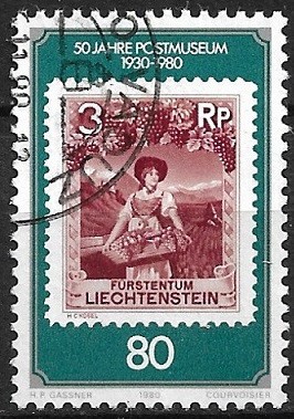 B1136 - Lichtenstein 1980 - Timbru/timbru stampilat,serie completa foto