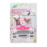 Odorizant Auto cu Aromă de Vanilie, Formă de Mașină, Roz, CMCLASS