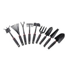 Set 9 unelte gr&Auml;din&Auml;, pentru plantare &Egrave;i &Atilde;ngrijire, pvc rezistent, compact, 25x14.5 cm, negru