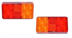 Set 2 lampi spate stop LED camion remorca 15 x 8 cm foto