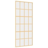 Cumpara ieftin Usa glisanta, auriu, 90x205 cm, sticla ESG mata si aluminiu