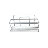 Etajera pentru baie, din metal, un raft dreptunghiular cu rama, crom lucios, SB007B, 270 x 110 mm