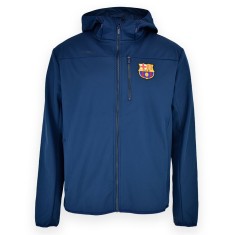 FC Barcelona geacă de bărbați cu glugă Softshell navy light - L
