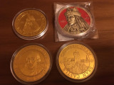 Set 4 Medalii - Vlad Tepes (2 buc.), Iancu de Hunedoara si Castelul Bran