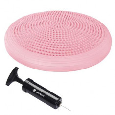 Perna pentru echilibru si masaj gonflabila, cu pompa, diametru 34 cm, roz foto