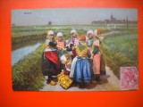 HOPCT 505 J MARKEN-TINERE FETE IN OLANDA 1912 -TCV -COSTUM / COSTUME TRADITIONALE -EUROPA -CIRCULATA