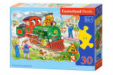 Puzzle 30 piese Green Locomotive, castorland