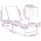 Sezlong 3 buc. Lemn Solid de Acacia Maro - 11
