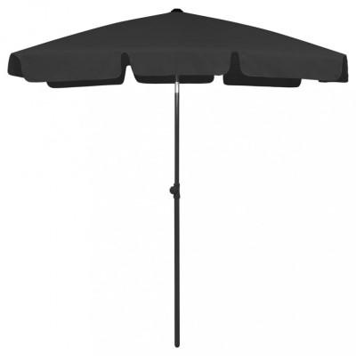 Umbrelă de plajă, negru, 180x120 cm foto