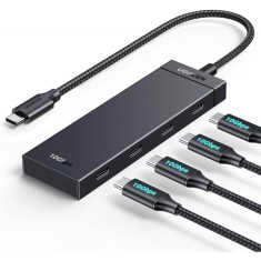 Hub USB-C UGREEN CM806, 4 x USB-C, 0.5m, Negru foto