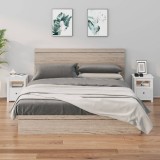 Gossi noptiere, 2 buc., alb, 40x35x49 cm, lemn masiv de pin