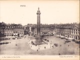 Litografie La Place Vendome et la Rue de la Paris