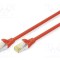 Patch cord DIGITUS RJ45 S/FTP Cat 6a LSZH 0,7m roșu