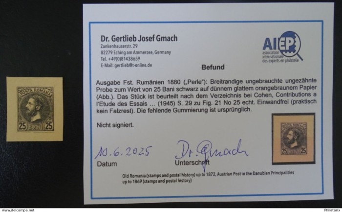 Romania Esseuri , Carol cu barba , Expertizat , NG/(*) (4)