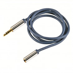 Cablu audio stereo 2 mufe jack 3.5 mm contacte metalice aurite 2.5 m