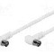 Cablu adaptor coaxial 9,5mm mufa in unghi, coaxiale 9,5mm soclu in unghi, 1.5m, 75&Omega;, Goobay - 67353