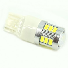 Bec o Faza T20 7440 / 5630 18SMD Canbus 9V-30V nonpolar. Lumina Alba ManiaCars