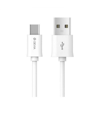 Cablu Devia Smart2 USB Type C - USB alb 2m 2A foto