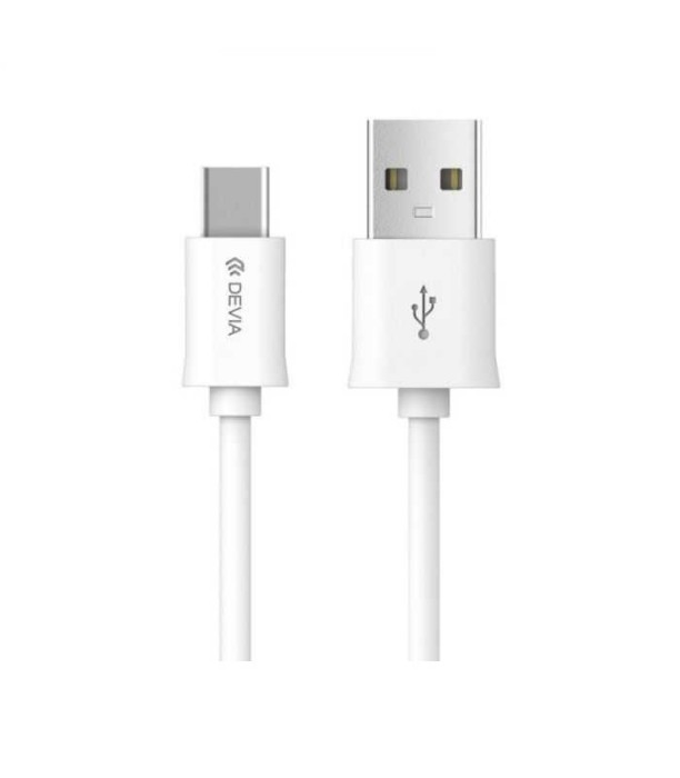 Cablu Devia Smart2 USB Type C - USB alb 2m 2A