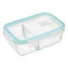 Caserola compartimentata 5Five Clipeat din sticla borosilicata, 0,7 L