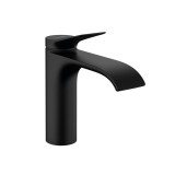 Baterie lavoar, Hansgrohe, Vivenis 110, cu ventil, negru mat
