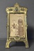 Rama foto veche pentru fotografie CDV - alama cu decor elemente vegetale - secol XIX - bonus CDV de Jassy