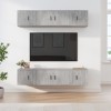 VidaXL Set dulap TV, 6 piese, gri beton, lemn prelucrat
