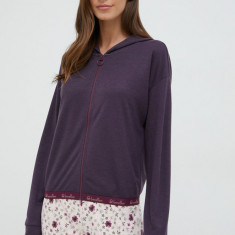 United Colors of Benetton bluza pijama femei, culoarea violet