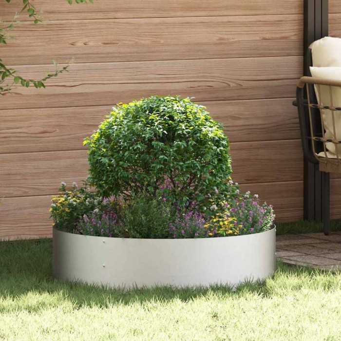 vidaXL Ghivece pentru grădină 5 pcs Argintiu 80 x 80 x 20 cm