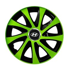 Set 4 capace roti extra drift green R13 pentru gama auto Hyundai