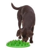 Castron Interactiv Caini GREEN Anti-Inghitire, Hranire Lenta, Antiderapant, Plastic Durabil, Design Inedit, 40x29x12cm