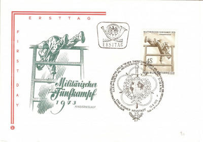 MILITARI CONCURS INTERNATIONAL AUSTRIA FDC 1973 foto