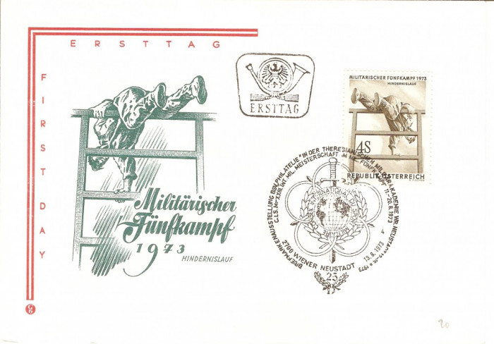 MILITARI CONCURS INTERNATIONAL AUSTRIA FDC 1973