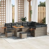 VidaXL Set de canapele pentru grădină 12 pcs Gri 80 x 80 x 71 cm