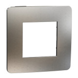 Placa ornament, Unica Studio Metal, un modul, aluminiu, Schneider