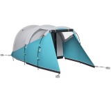 Outsunny Cort de camping familial pentru 4-5 persoane, cort tip tunel impermeabil, 2 uși ferestre, ventilat 4,6 x 2,6 x 1,9 m, albastru | Aosom Romani