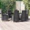 vidaXL Set mobilier de grădină cu perne, 7 piese, negru, poliratan 3185173