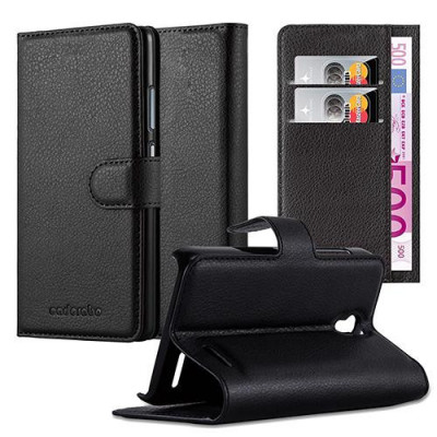 Husa Telefon Wallet book Alcatel One Touch Pop S3 black Muvit foto