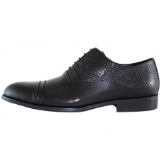 Pantofi eleganti barbati piele naturala - Saccio negru - Marimea 40
