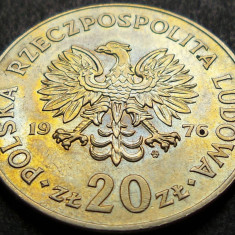 Moneda Comemorativa 20 ZLOTI - POLONIA, anul 1976 * cod 2597 A = M. NOWOTKO