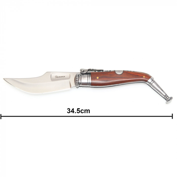 Briceag Spaniol Jerezana Lemn/Metal Lama 14.5cm Blocabila Albainox Spania 01200