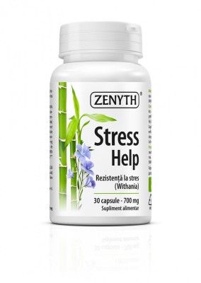 Stress Help, 30 capsule, Tonic nervos, adaptogen si antistres, 700 mg capsula, ZENYTH foto
