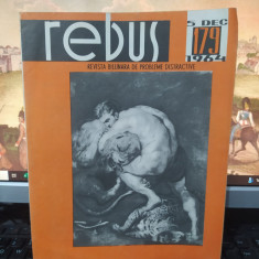 Rebus, revistă bilunară de probleme distractive, nr. 179, 5 dec. 1964, 111