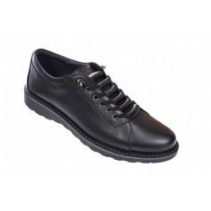 Pantofi barbati casual sport din piele naturala Marko Negru ASEN